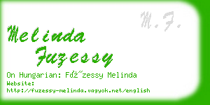 melinda fuzessy business card